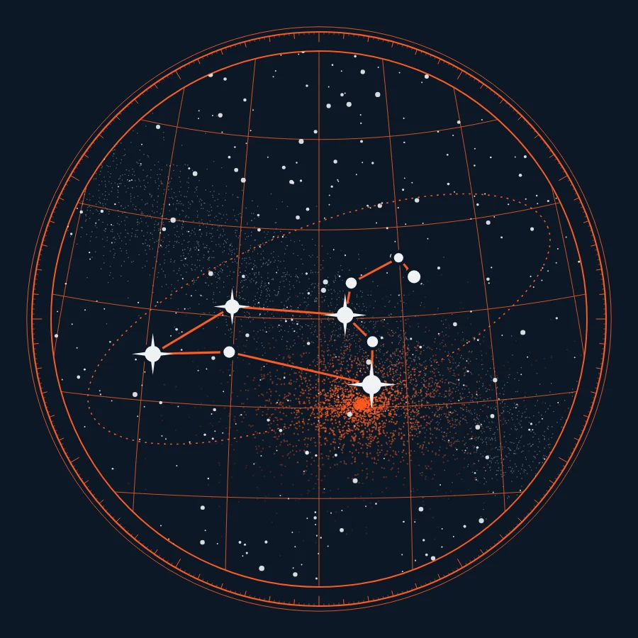 Ignition Pre-Workout, Georgia Peach Rings packaging or constellation artwork