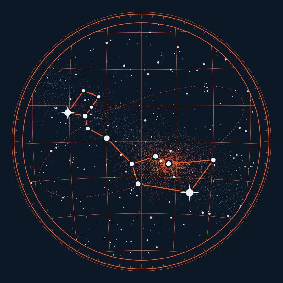 Splashdown Hydration packaging or constellation artwork