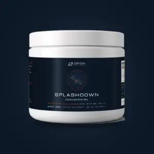 Splashdown Electrolyte Drink Mix jar, Orion Provisions star plate label